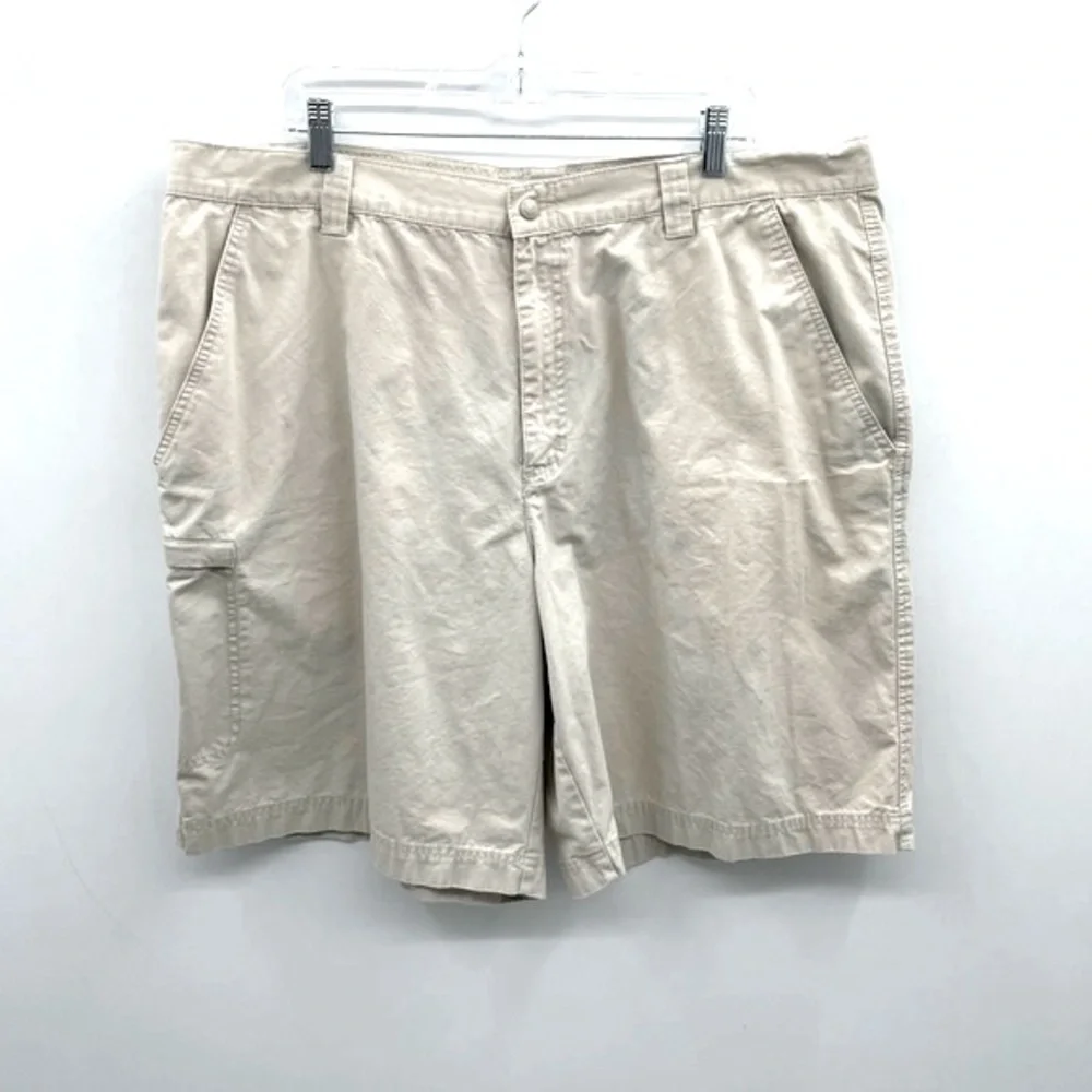 Columbia tan Men flat front activewear casual athleisure outdoor summer short 42